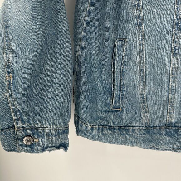 Judith March JAGUARS Denim Jacket Women's Small / Medium Custom Varsity Sequins - Picture 4 of 13